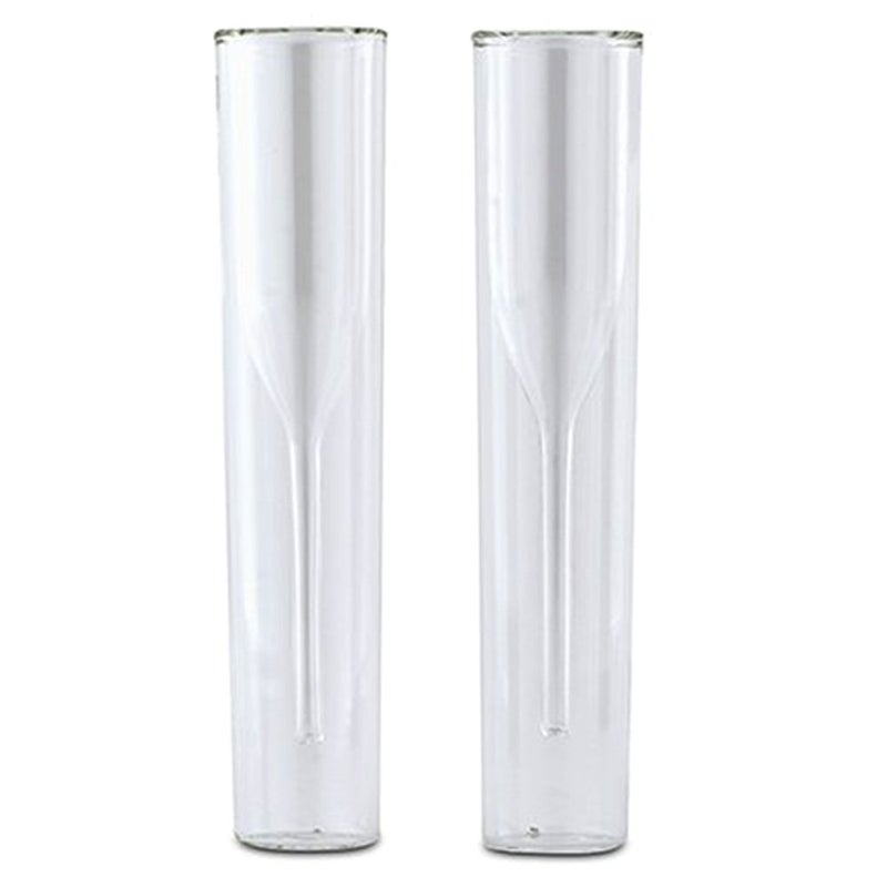 WeddingStar Contemporary Double-walled Glass Champagne Flutes - Image 1